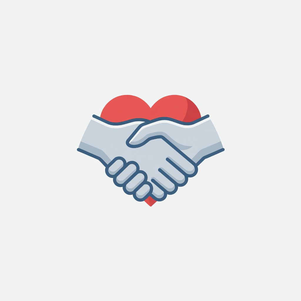 Support Heart Handshake Icon